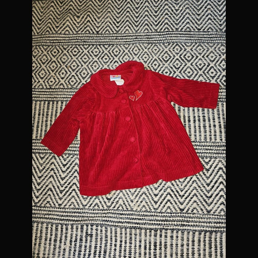 Vintage Carter's Fuzzy Ribbed Button Front Coat 12 Months